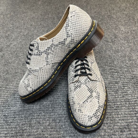 Dr. Martens 2046 Women’s Size 8/Men’s 7 Python Print Suede Snake Skin Oxford NEW - Picture 8 of 12